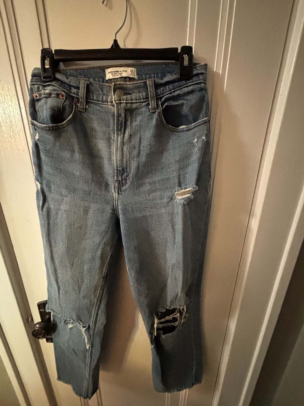 Abercrombie & Fitch Curve Love Ultra High Rise Ankle Straight Jeans Size 29/8R